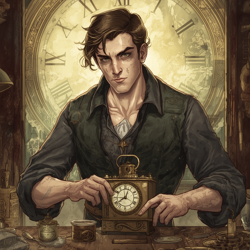 Elian Gearwick, clockmaker with a very locked cabinet